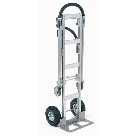 GLOBAL INDUSTRIAL Aluminum 2-in-1 Convertible Hand Truck with Pneumatic Wheels - Senior 241666